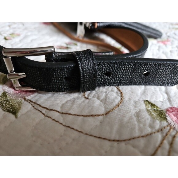 Michael Kors Black Signature MK Logo Belt Bag Waist Fanny Pack - Picture 3 of 7